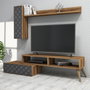 Hanah Home Planet Mueble de TV Nogal y Calcedonia